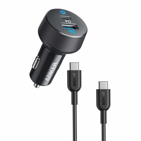 Anker 35W Car Charger 2-Port USB-A/USB-C with USB-C Cable B2732HF15